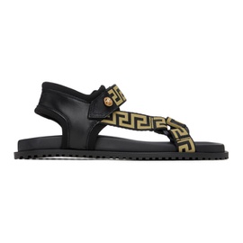 베르사체 Versace Black Greca Sandals 231404M234010