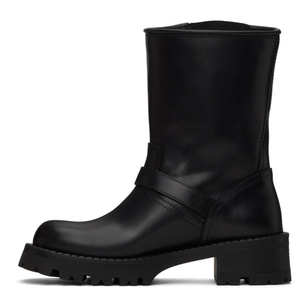 베르사체 베르사체 Versace Black Buckled Boots 232404F114005