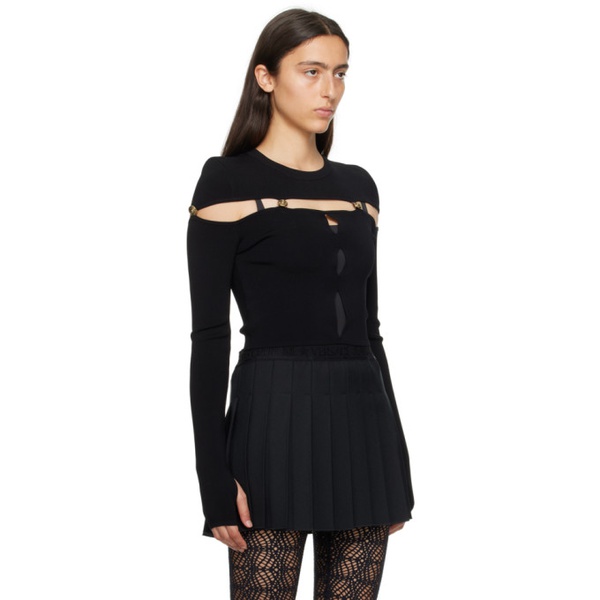 베르사체 베르사체 진 꾸뛰르 베르사체 Versace Jeans Couture Black Cutout Sweater 232202F096000