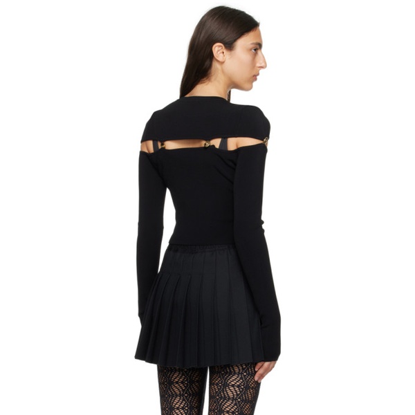 베르사체 베르사체 진 꾸뛰르 베르사체 Versace Jeans Couture Black Cutout Sweater 232202F096000