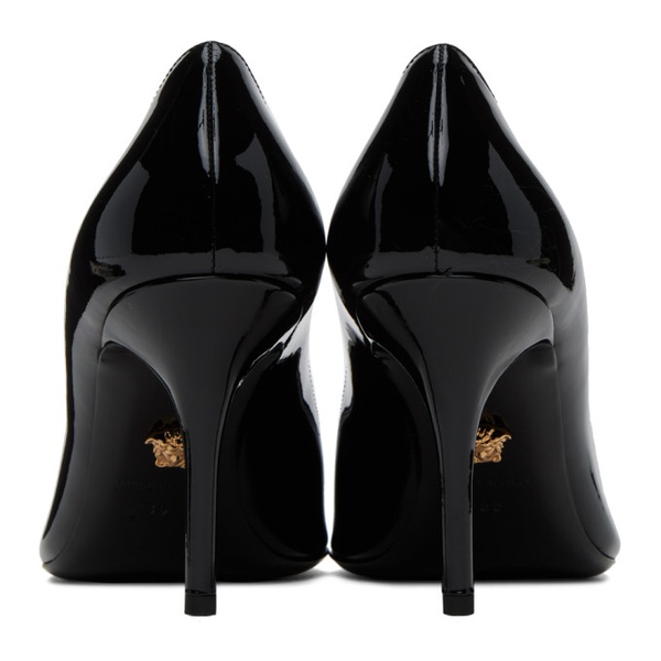 베르사체 베르사체 Versace Black Leather Heels 232404F122041