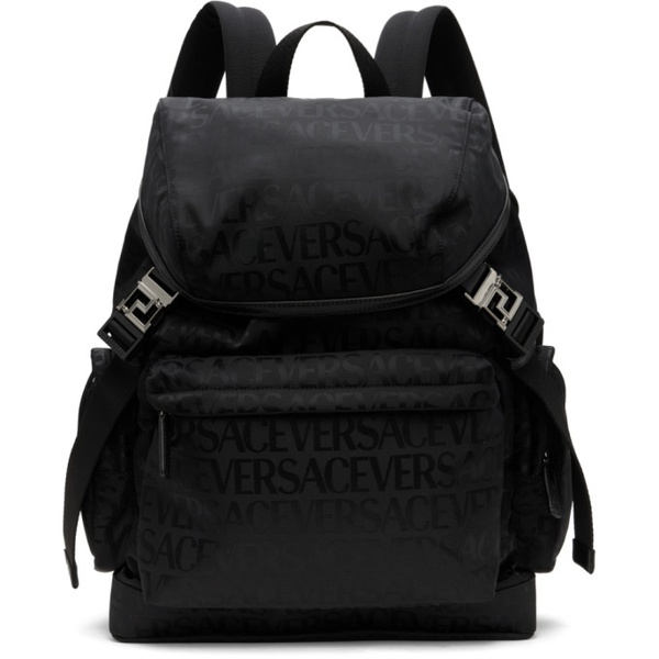 베르사체 Black 베르사체 Versace Allover Neo Backpack 232404M166000