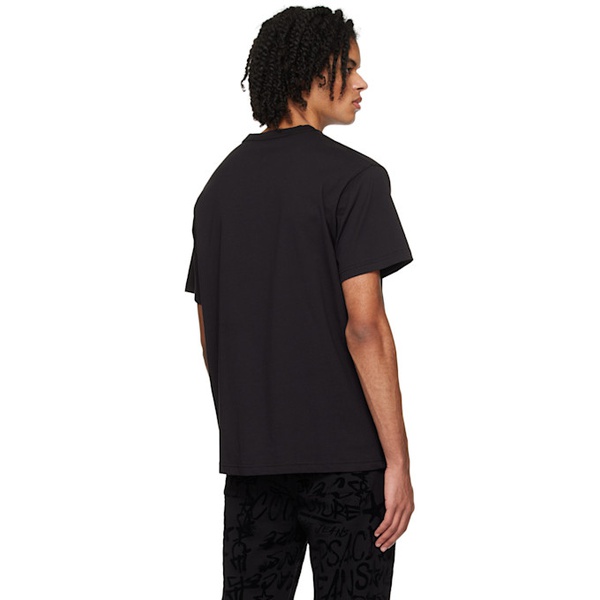 베르사체 베르사체 진 꾸뛰르 베르사체 Versace Jeans Couture Black Bonded T-Shirt 241202M213059