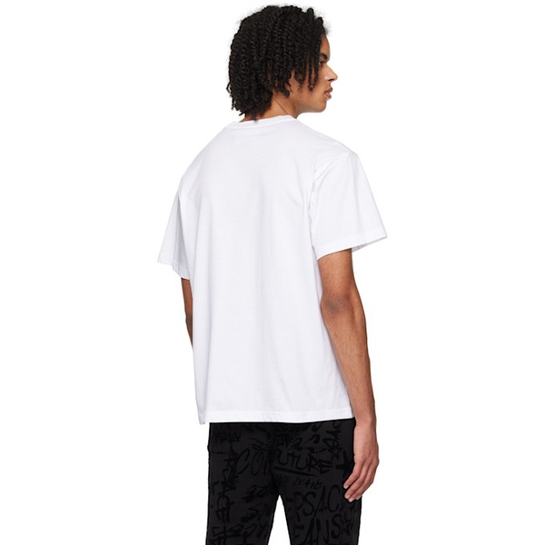 베르사체 베르사체 진 꾸뛰르 베르사체 Versace Jeans Couture White Bonded T-Shirt 241202M213063