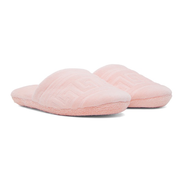 베르사체 베르사체 언더웨어 베르사체 Versace Underwear Pink Greca Slippers 241653F121007