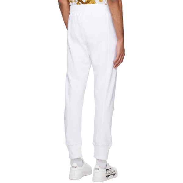 베르사체 베르사체 진 꾸뛰르 베르사체 Versace Jeans Couture White Drawstring Sweatpants 241202M190011