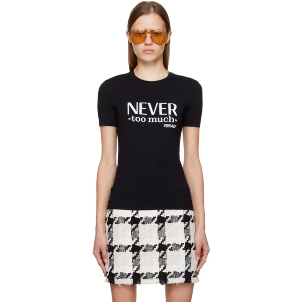 베르사체 베르사체 Versace Black Never Too Much T-Shirt 222404F110014
