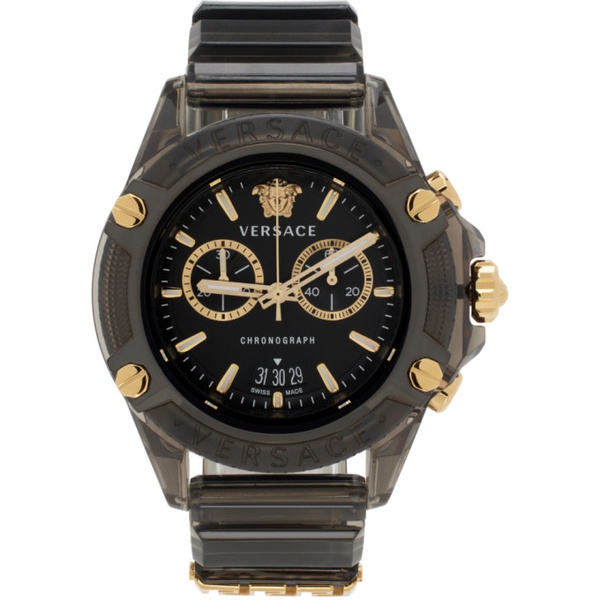 베르사체 베르사체 Versace Black & Gold Icon Active Watch 241404M165000