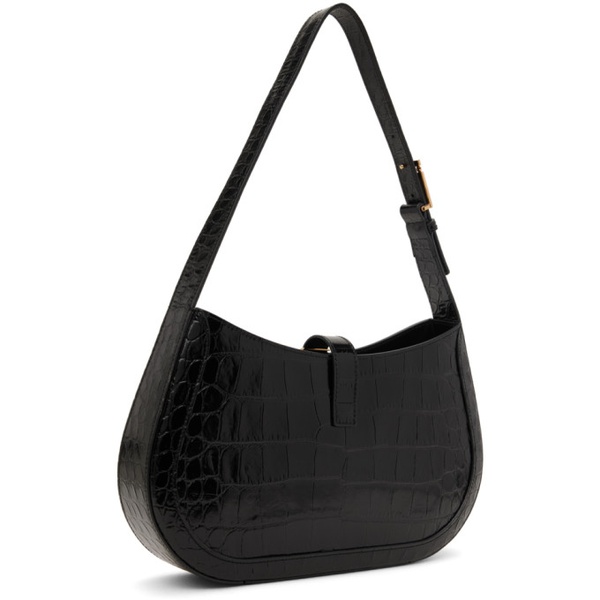 베르사체 베르사체 Versace Black Croc-Embossed Bag 241404F048015