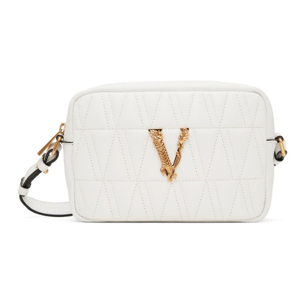 베르사체 베르사체 Versace White Virtus Crossbody Bag 241404F048017