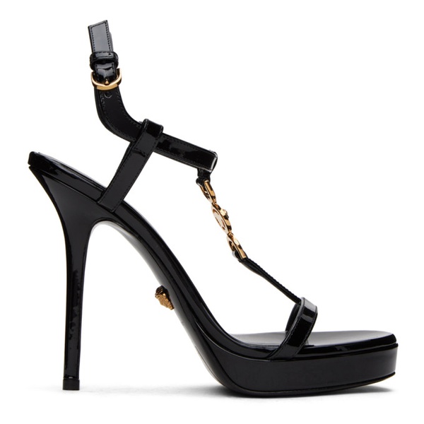베르사체 베르사체 Versace Black Medusa 95 Patent Heeled Sandals 241404F125011