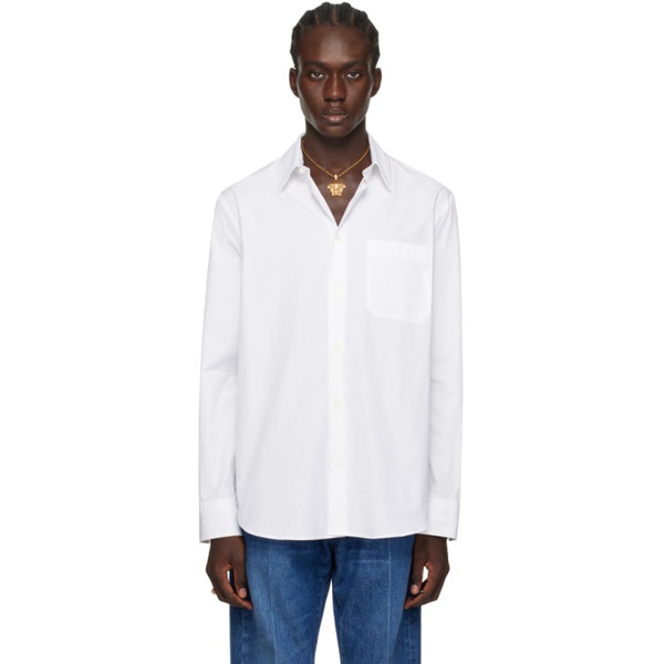 베르사체 베르사체 Versace White Barocco Shirt 241404M192018