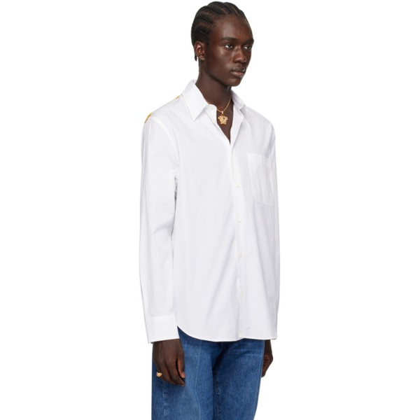 베르사체 베르사체 Versace White Barocco Shirt 241404M192018