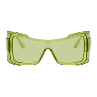 베르사체 Versace Green Maxi Medusa Biggie Shield Sunglasses 241404F005024