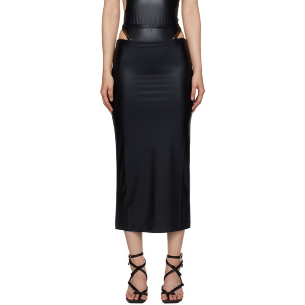베르사체 베르사체 진 꾸뛰르 베르사체 Versace Jeans Couture Black Hardware Maxi Skirt 241202F093003