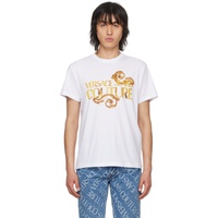 베르사체 진 꾸뛰르 베르사체 Versace Jeans Couture White Watercolor Couture T-Shirt 241202M213020
