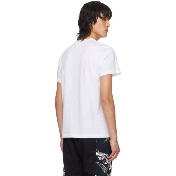 베르사체 베르사체 진 꾸뛰르 베르사체 Versace Jeans Couture White Watercolor Couture T-Shirt 241202M213023
