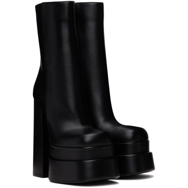 베르사체 베르사체 Versace Black Aevitas Platform Boots 231404F113002