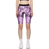 베르사체 진 꾸뛰르 베르사체 Versace Jeans Couture Purple Printed Shorts 241202F088004