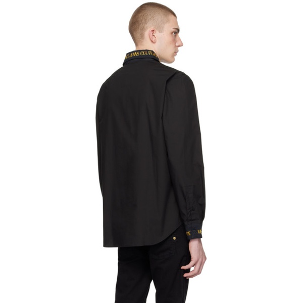 베르사체 베르사체 진 꾸뛰르 베르사체 Versace Jeans Couture Black Watercolor Couture Shirt 241202M192014