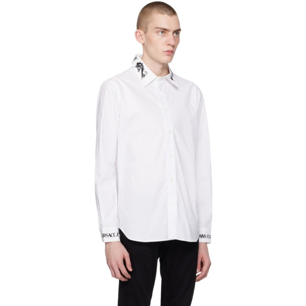 베르사체 베르사체 진 꾸뛰르 베르사체 Versace Jeans Couture White Watercolor Couture Shirt 241202M192015