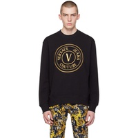 베르사체 진 꾸뛰르 베르사체 Versace Jeans Couture Black V-Emblem Sweatshirt 241202M204000
