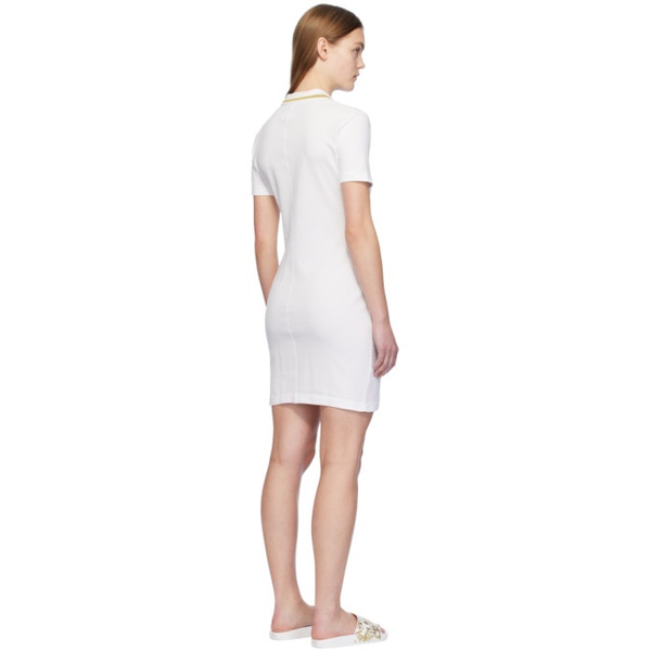 베르사체 베르사체 진 꾸뛰르 베르사체 Versace Jeans Couture White Applique Minidress 241202F052002