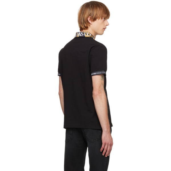 베르사체 베르사체 진 꾸뛰르 베르사체 Versace Jeans Couture Black Regalia Baroque Collar Polo 222202M212021