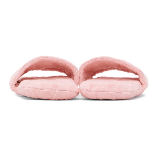 베르사체 베르사체 언더웨어 베르사체 Versace Underwear Pink Logo Slippers 222653F121001