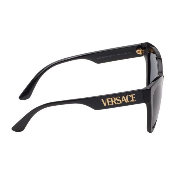 베르사체 베르사체 Versace Black Cat-Eye Acetate Sunglasses 241404F005034