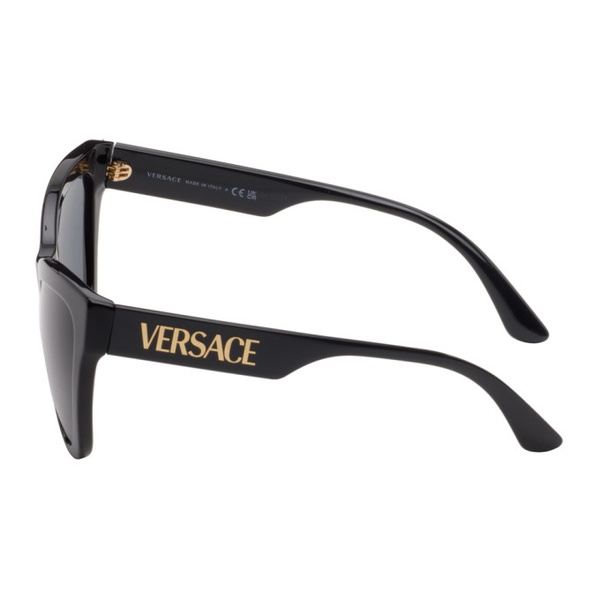 베르사체 베르사체 Versace Black Cat-Eye Acetate Sunglasses 241404F005034