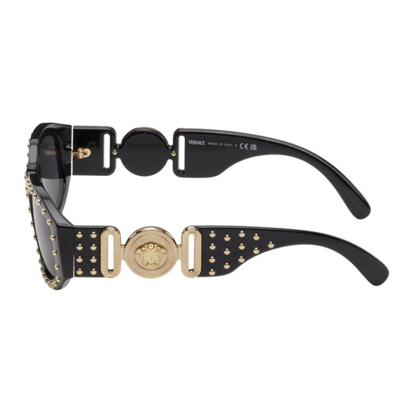 베르사체 베르사체 Versace Black Studded Medusa Biggie Sunglasses 241404F005102