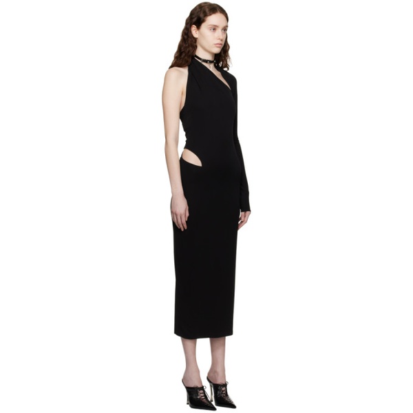 베르사체 베르사체 Versace Black Cutout Midi Dress 231404F055005
