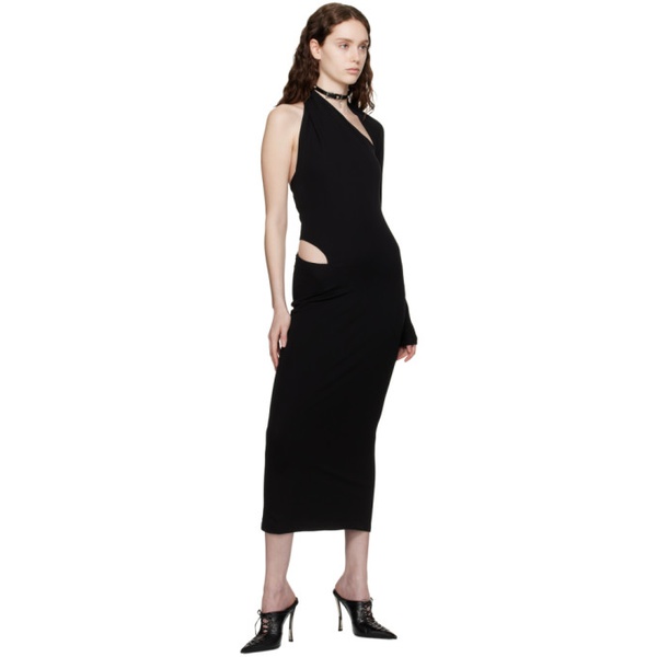 베르사체 베르사체 Versace Black Cutout Midi Dress 231404F055005
