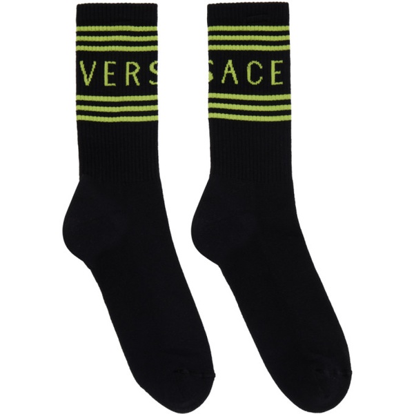 베르사체 베르사체 Versace Black 90s Vintage Socks 231404M220014