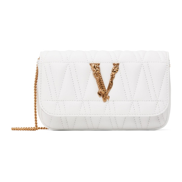 베르사체 베르사체 Versace White Virtus Mini Shoulder Bag 241404F048001