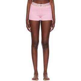 베르사체 언더웨어 베르사체 Versace Underwear Pink Greca Border Boy Shorts 241653F072002