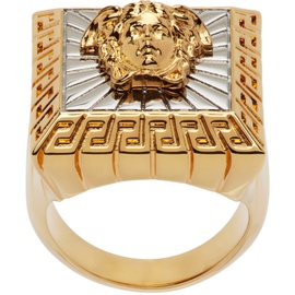 베르사체 Versace Gold & Silver Medusa Square Ring 241404M147035