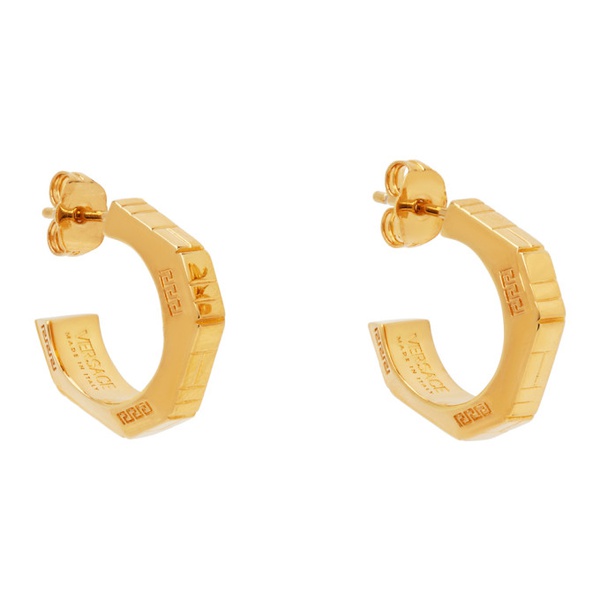 베르사체 베르사체 Versace Gold Greca Quilting Earrings 241404M144010