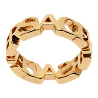 베르사체 Versace Gold Logo Ring 241404M147028