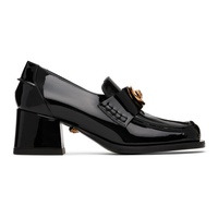 베르사체 Versace Black Alia Patent Loafer Heels 241404F122007