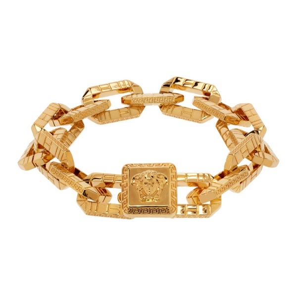 베르사체 베르사체 Versace Gold Greca Quilting Bracelet 241404F020005