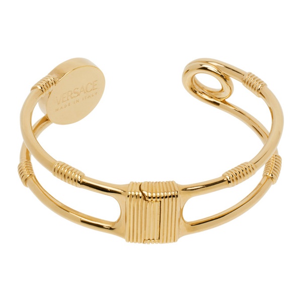 베르사체 베르사체 Versace Gold Safety Pin Bracelet 241404F020009
