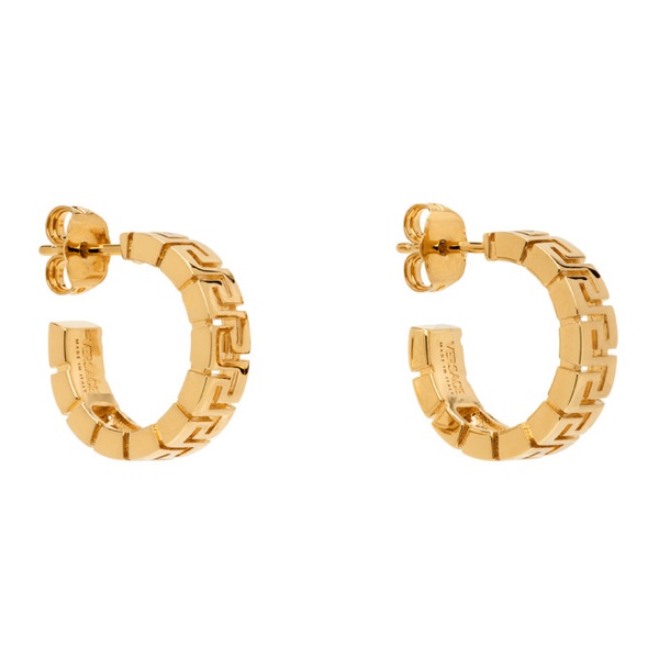 베르사체 베르사체 Versace Gold Greca Hoop Earrings 241404F022003