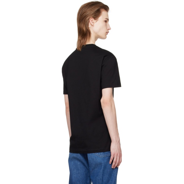 베르사체 베르사체 Versace Black Embroidered T-Shirt 241404M213023