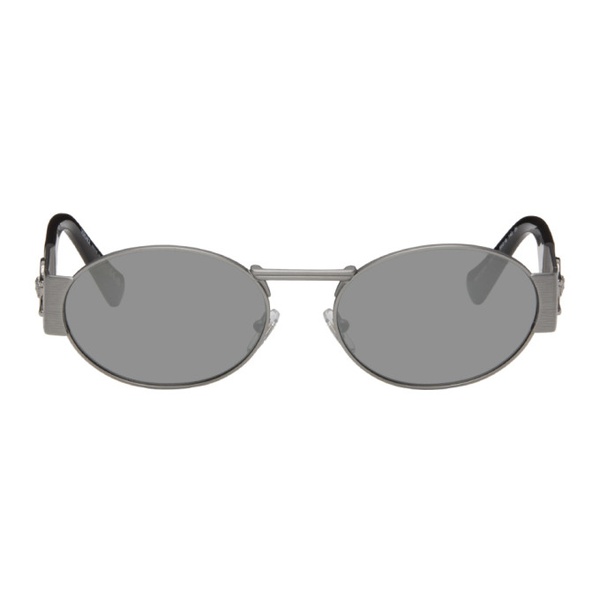 베르사체 베르사체 Versace Silver Oval Sunglasses 241404M134025
