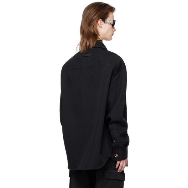 베르사체 베르사체 Versace Black Buttoned Jacket 241404M180000