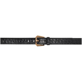 베르사체 Versace Black Croc Effect Leather Belt 241404M131014