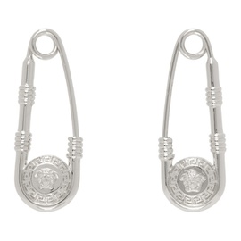 베르사체 Versace Silver Safety Pin Earrings 241404M144008