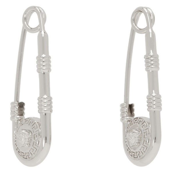 베르사체 베르사체 Versace Silver Safety Pin Earrings 241404M144008